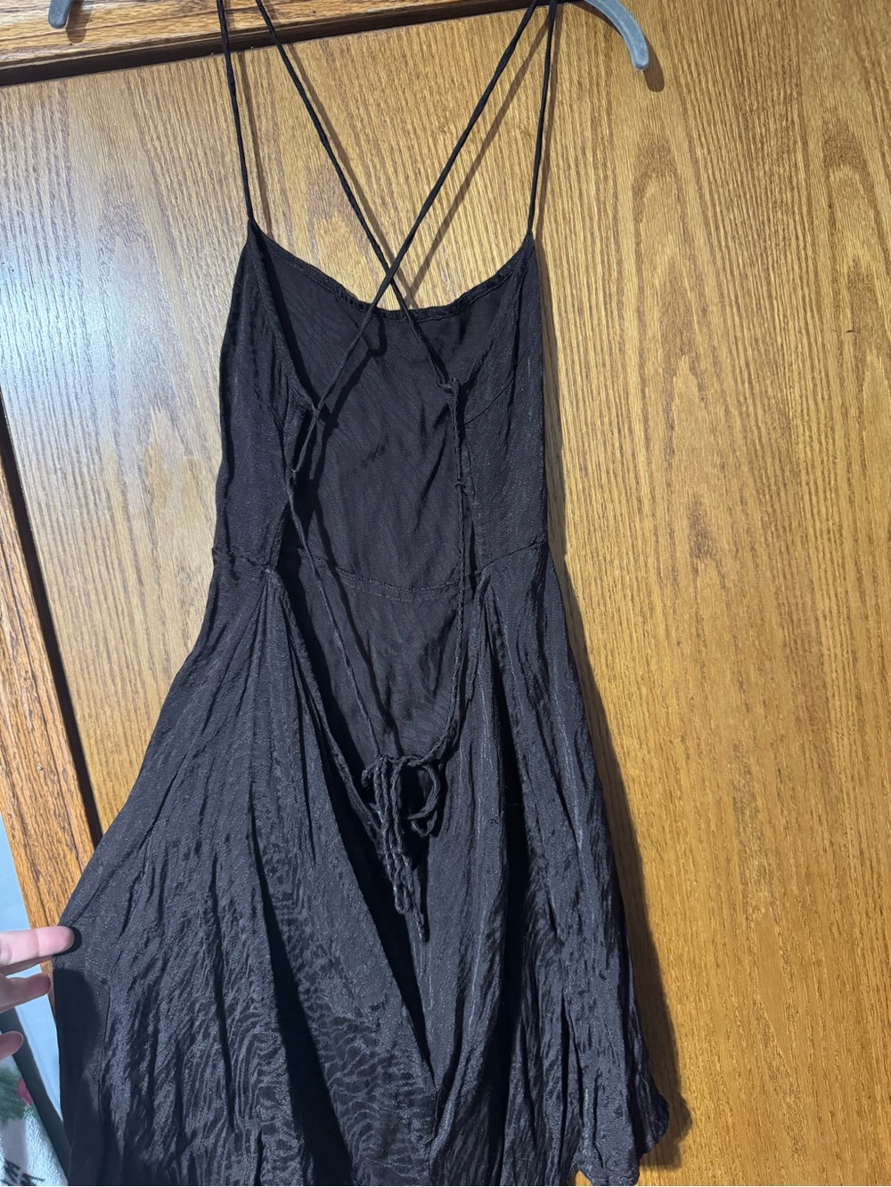 Motel brown Crinkle top with Strappy Back